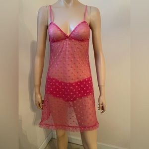 HONEYDEW / Babydoll Chemise / Hot Pink / Size Large